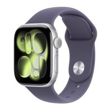 Apple Watch Series 11, 42 mm, Silver Aluminum Purple Fog Sport Band M/L